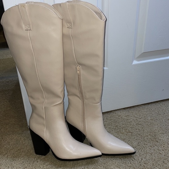 S3 - White western cowboy cream boots Never worn - Picture 8 of 13